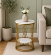 Metlim Metal Side Table in Gold Colour