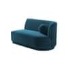 Izza Velvet 4 Seater Sofa in T Blue Colour