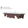 Sayan Red Colour Solid Wood Handcarved Floating Wall shelf