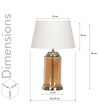Duffield Amber Glass Table Lamp With White Cotton Shade