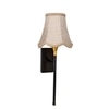 Devansh Metal Electric Wall Light in Black Colour with Beige Shade Count of 1 Light