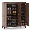 Webster 32 Pair Shoe Rack in Classic Walnut Finish