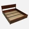 Induswood Box Storage Solid Wood Bed Queen Size in Tobacco Colour