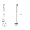 Ottelien Matte Black Floor Lamp