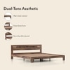 Amal Solid Wood King Size Bed In Teak Finish