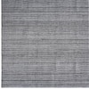 Strata Pet Yarn Rectangle Carpets Hand Loom in Grey Colour