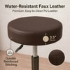 Adiko Leatherette Bar Stool (Cream Colour)