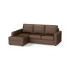 Apollo Compact Sofa (Colour : Mocha, Cushion : Hard, Back Type : Regular, Seating Capacity : Left Aligned 2 Seater + Left Aligned Chaise + Ottoman)