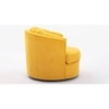 Marius Swivel Solid Wood Round Chair in Yellow Colour
