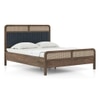 Hanoi Solid Wood Cane Queen Size Non Storage Bed In Davis Plus Colour