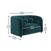 Homro Velvet 1 Seater Sofa in T Blue Colour