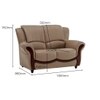 Blos 2 Seater Leatherette Sole in Mushroom Brown Colour