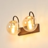Eliante Modern Wall Lights Mild Steel, Glass & Glass Material Brown,Gold & Champaign Finish