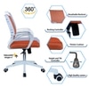 Mmarveal Mid Back Ergonomic Chair in Orange Colour