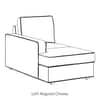 Apollo High Back Left Aligned Chaise Fabric Sofa in Oyster Beige Colour