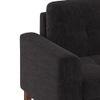 Verona Premium 1 Seater Fabric Sofa in Graphite Grey Colour
