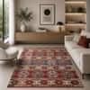 Imperial Knots Red Multicolor Kilim Hand Woven Dhurrie 4x6 Feet