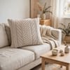Kennedy Linen Cotton Knitted Decorative Cushion Cover 16 x 16 Inches