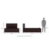 Almaya Solid Wood King Size Hydraulic Storage Bed In Mahogany Finish