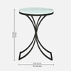 Metalmark Metal Side Table in Black Colour