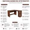 Brightmind Engineered Wood L Shape Study Table in Walnut Finish