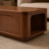 Oakley Sheesham Wood Sunburst Coffee Table in Walnut Finish
