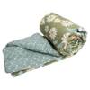 Green Foral Comfoter Reversible Cotton Feel 350 Gsm Single Bed 240 X 160 Cms