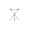 Bellmore Metal Side Table in Silver Finish