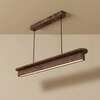 Art Deco 36 Brown Solid Wood Single Hanging Light