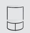 Half Round Marble Side Table Black