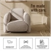 Urbanopulence  Wood 1 Seater With Upholstery Non Storage Sofa In White Colour