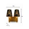 Devansh Metal Electric Wall Light in Gold Colour with Multi Shade Count of 1 Light