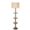 Devansh Shelf Wooden Floor Lamp