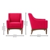 Claudia Boucle Fabric Arm Chair in Red Colour