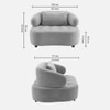 Henry Velvet 1 Seater Sofa Grey Color