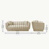Exalt Fabric Sofa (Beige)