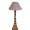 Devansh Grey Cotton Table Lamp With  Wood Natural Base (10X10X21 Inches)-32