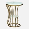 Velo Metal Side Table in Gold Colour