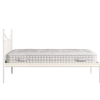 Camden Metal Non Storage Queen Bed in Glossy Ivory Finish