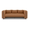 Reno 3 Seater Fabric Sofa In Rust Boucle Colour
