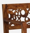 Lifty Sheesham Wood Arm Chair in Provincial Teak Finish With Olive Cushion
