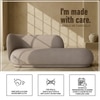 Eliteelegance Wood 2 Seater With Upholstery Non Storage Sofa In Grey Colour