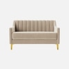 Fame Velvet 2 Seater Sofa in Cream Colour