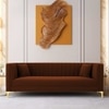 Tuxedo Fabric Sofa (Brown)