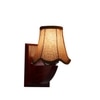 Devansh Wood Wall Mounted Lamp With Beige Jute Shade