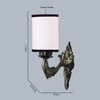 Devansh Metal Electric Wall Light in Antique Gold Colour with White & Black Shade Count of 1 Light