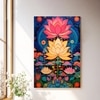Abstract Aesthetic Lotus Canvas Wall Art 22 x 34 Inch
