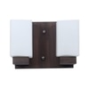 Eliante Wooden Wall Lights Wood, Glass & Material Brown Dark & White Finish