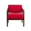 Citrus Boucle Fabric Arm Chair in Red