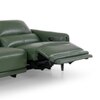 Vivian Three Seater Motorized Leather Recliner in Hunter Green Colour